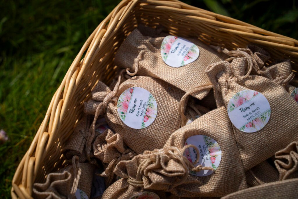 basket of wedding confetti