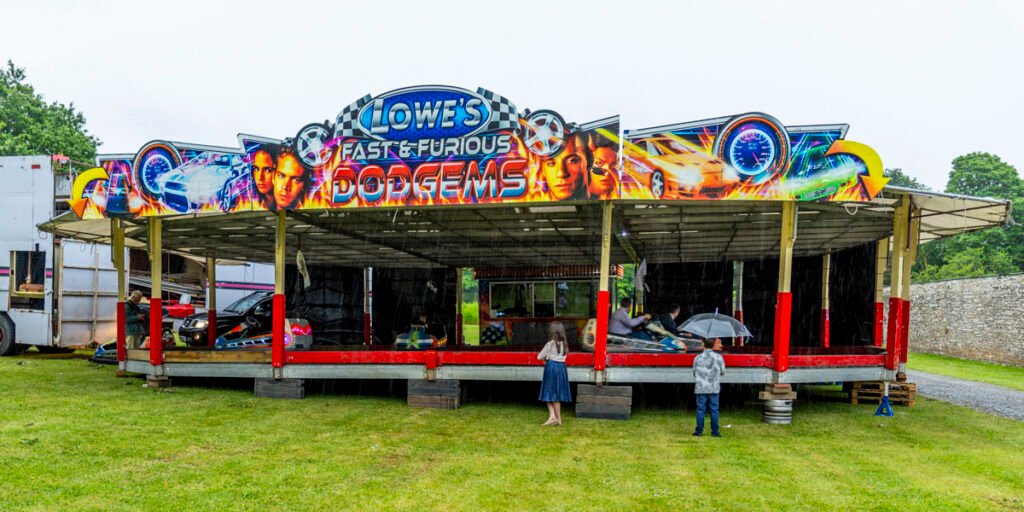 dodgems at the wedding reception