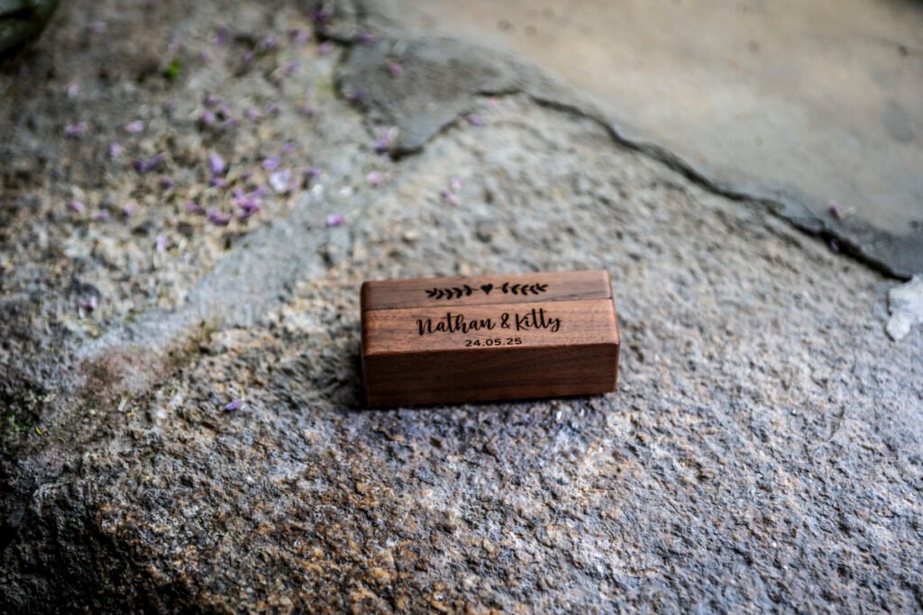 The wedding rings box