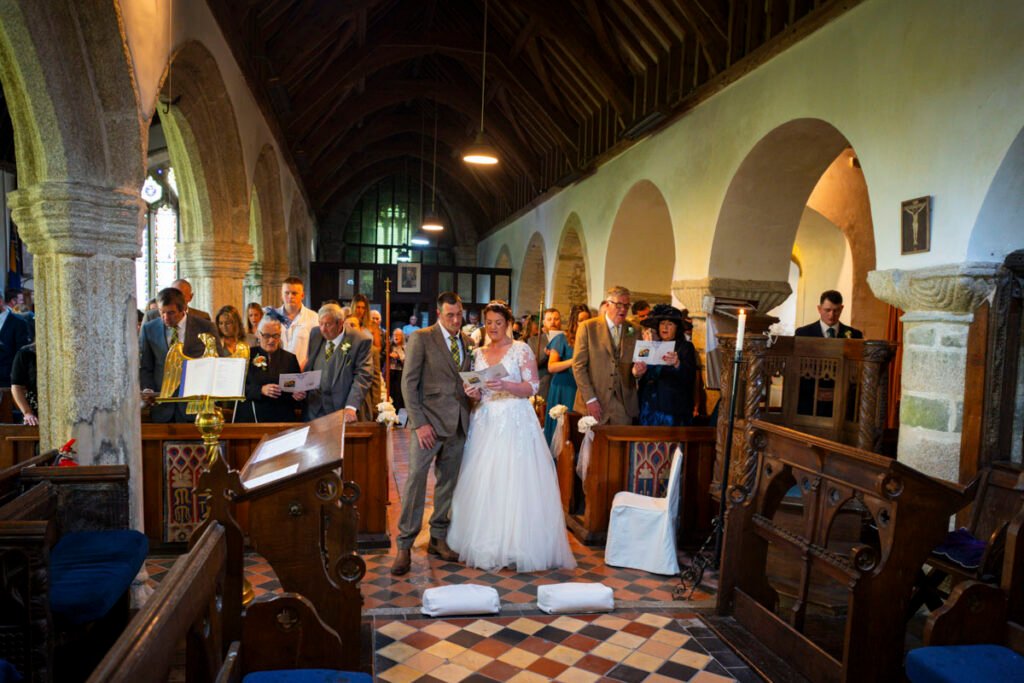 Bride and Groom singing during the ceremony