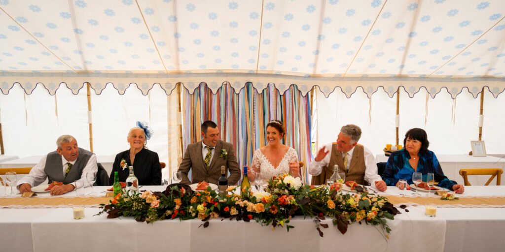 Top table at the wedding breakfast