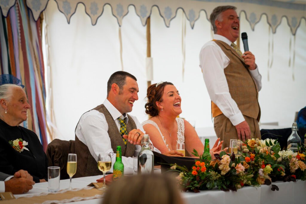Father of the Bride's speech in the wedding Marquee
