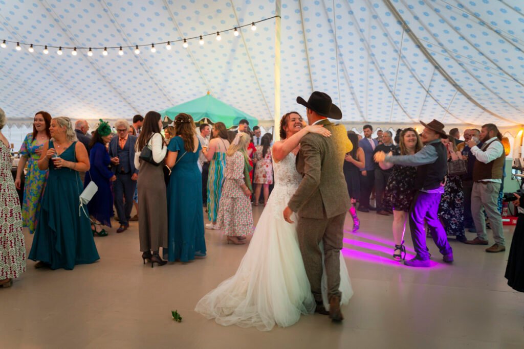 Bride and Groom dancing