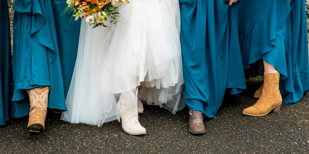 Bridal parties cowboy boots